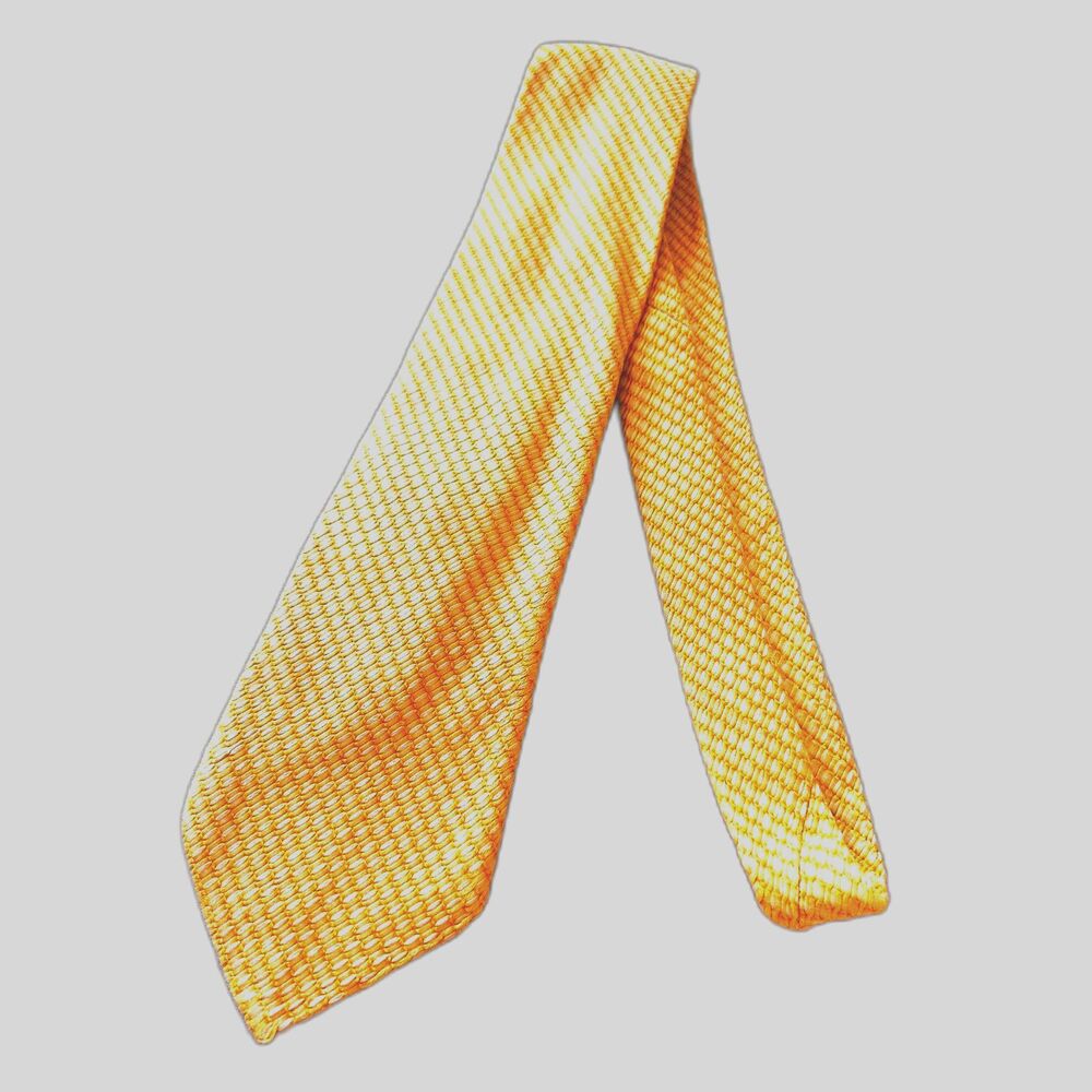 Milano Made in Italy Pure Silk Elegant Highly Textured Geometric Weave Necktie
